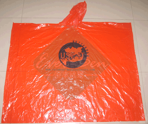 Red cheap rain ponchos bulk manufacturer